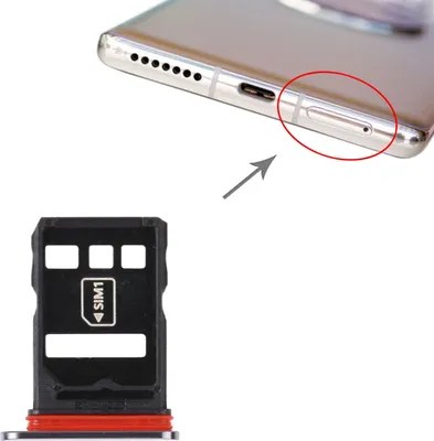 Produktbild von Für Huawei Mate 40 SIM Card Tray + NM Card Tray Karten Halter Schwarz Neu