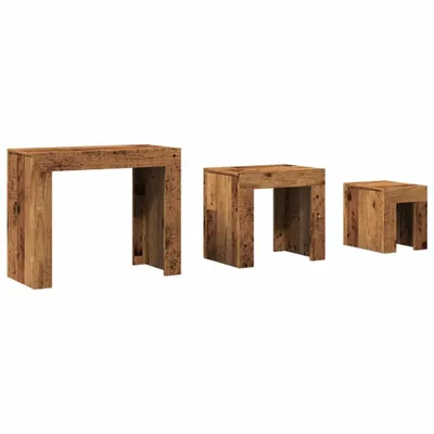 Immagine prodotto di vidaXL Set tavoli 3 pz. Materiale a base di legno di recupero