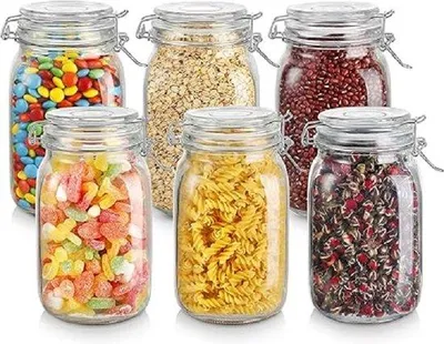 Produktbild von Famanu Vorratsgläser 6-teilig mit Deckel - 1,6 L