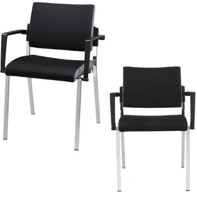 Produktbild von bümö Konferenzstühle Besucherstühle (2er-Set) - Farbe: Schwarz