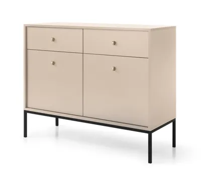 Image de AX LIVING Commode avec tiroirs Domiti MKT104 104 cm Moderne en beige