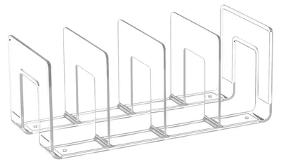 Produktbild von Bücherregal Acrylmaterial Mehrschichtdesign Transparentes vertikales Schrein-Aufbewahrungsregal Büro-Organizer