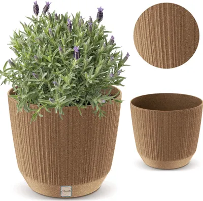 Zdjęcie produktu dla Doniczka Osłonka Domowa 14,6 Cm Ryfo Na Stół Parapet Do Domu Brązowa