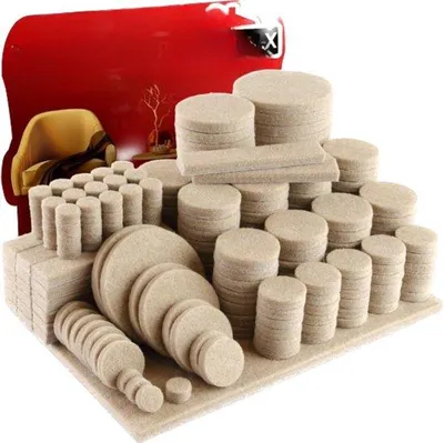 Produktbild von Famanu Möbel Pads Bodenschutz 235 Stück Beige Filz Pads für Stuhlbeine - Extra Dicke Möbel Filzgleiter