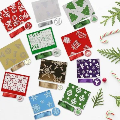 Produktbild von Geschenkboxen für Geschenkkarten, Foliokarton, 36 Stück, 12 Designs, 11x8x1 cm