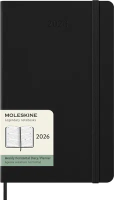 Image de MOLESKINE Agenda / organiseur 2026 semaines L/A5 couverture rigide noir