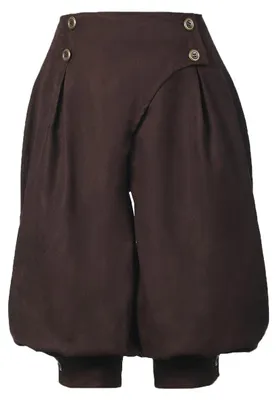 Immagine prodotto di Solidchoice - Pantaloncini vintage a vita alta da donna, stile pirata