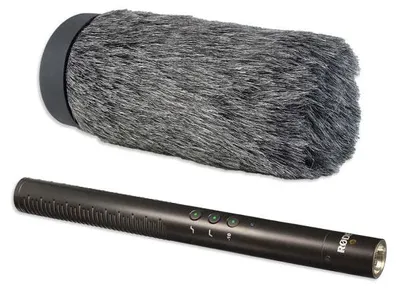 Produktbild von Rode Mikrofon NTG-4+ Plus Richtmikrofon mit keepdrum Fell-Windschutz
