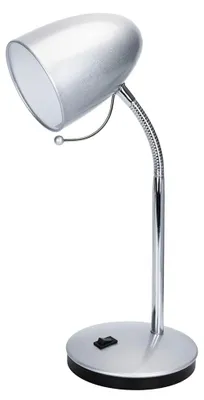 Produktbild von Schreibtischlampe Tischleuchte mit Schwanenhals silber/chrom Sockel E27 L135xH350mm