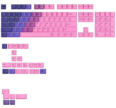 Obrázek produktu pro Glorious PC Gaming Race GPBT Gradient Keycaps ANSI Layout US PBT Dye-Sub - Nebula