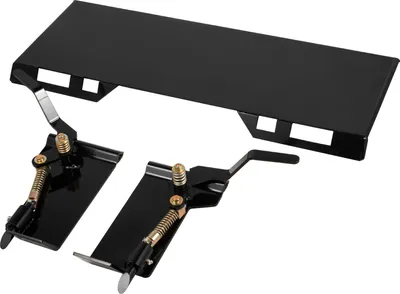Image de Rehausse pour mini-chargeur SucceBuy, plaque d'accouplement rapide 1/4 de pouce, largeur intérieure 45 pouces, hauteur 18,5 pouces, rehausses universelles pour godets, charrues et fourches