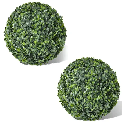 Image de Boule de buis artificielle 2 pcs 35 cm