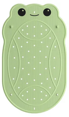 Produktbild von Badewannenmatte rutschfest Kinder Froschform 76 x 45 cm Grün Maschinenwaschbar