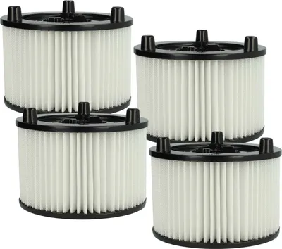 Produktbild von vhbw 4x Faltenfilter Ersatz für Bosch 2609256F35 für Staubsauger - Patronenfilter Weiß Abwaschbar