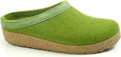 Produktbild von Haflinger 713001 Schuhe Damen Hausschuhe Pantoffeln Wolle Grizzly Torben , Größe:36 EU, Farbe:Grün