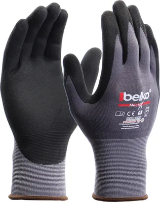 Produktbild von Belko® MechX Arbeitshandschuhe Montagehandschuhe Mechanikerhandschuhe Nylon Gr. 10 (XL) - 3 Paar