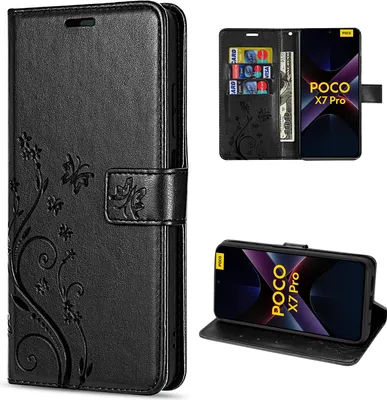 Produktbild von Hülle für Poco X7 Pro 5G Handy Tasche Handyhülle Wallet Case Flip Cover in Schwarz