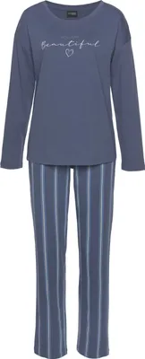 Produktbild von Vivance Dreams Pyjama 2 -teilig blau-gestreift Größe 36/38