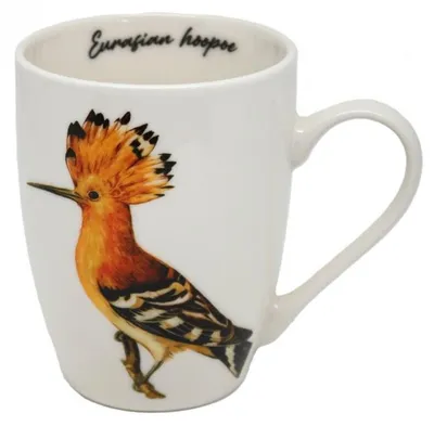Zdjęcie produktu dla Filiżanka, filiżanka do kawy, porcelana, w eleganckim pudełku, na prezent, z motywem dudka, 350 ml