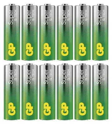 Zdjęcie produktu dla EMOS, alkaliczne baterie GP Super LR6 (AA), 288 sztuk, opakowanie zbiorcze