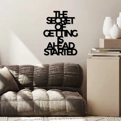Immagine prodotto di Wallity, Getting Started 2, Accessorio decorativo da parete in metallo, Nero, 100 % METALLO, 40 x 52 cm