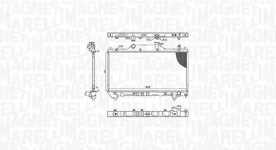 Produktbild von MAGNETI MARELLI 350213186200 Kühler Wasserkühler Motorkühler für TOYOTA Avensis Kombi (T22) AVENSIS (T22) AVENSIS Liftback (T22)