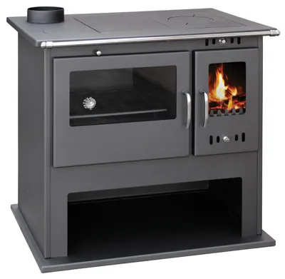 Image de Poêle à bois Poêle de cuisine Poêle à bois avec compartiment four et plaque de cuisson VICTORIA VIKI LUX 9,1 kW- gauche