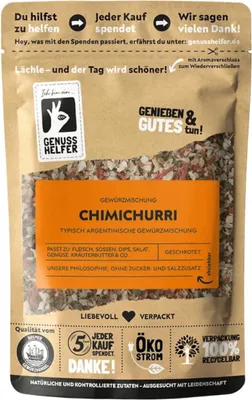 Produktbild von Chimichurri, geschrotet, Gewürzmischung für eine authentische argentinische Chimichurri-Sauce, 10 x 80g
