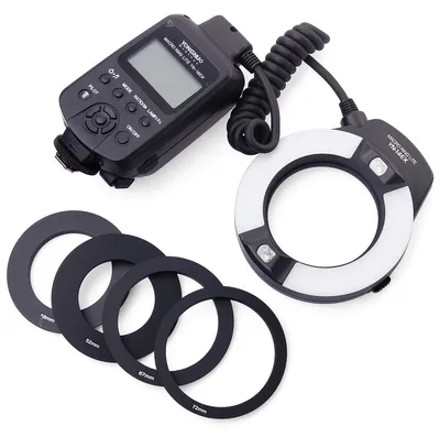 Productafbeelding van Yongnuo YN-14EX macro ringflitser met TTL-functionaliteit + adapter voor Canon DSLR 7D 6D LF464