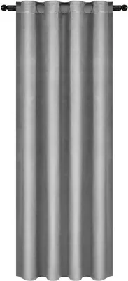 Produktbild von WOLTU Verdunklungsgardine mit Kräuselband 300 g/m² Schwere Samtige Verdunkelungsvorhang Grau 140x245 cm (1 Stück) VH6070mgr