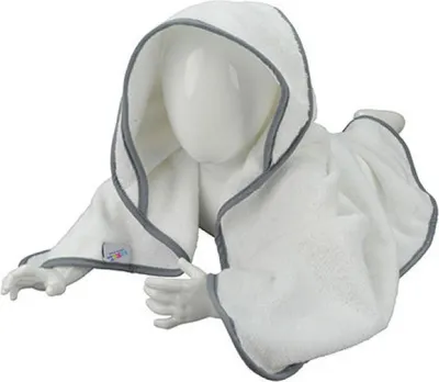 Produktbild von A&R 032.50 | Baby Hooded Towel / 75 x 75 cm - Farbe: White/Purple/Purple - Größe: 75 x 75 cm