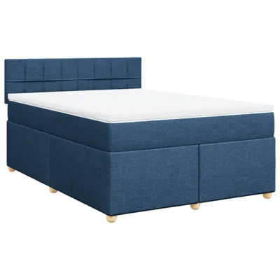 Produktbild von Boxspringbett mit Matratze Blau 160x200 cm Stoff
