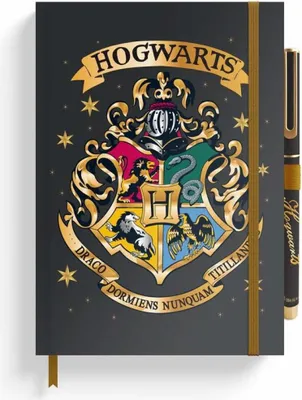 Immagine prodotto di Harry Potter, quaderno A5 Harry Potter con stemma di Hogwarts e 96 pagine, nero