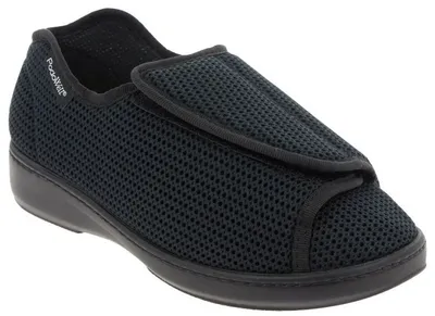 Produktbild von PodoWell ABITA flacher Schuh für geschwollene Füße, Uni, schwarz, Größe 1: 38