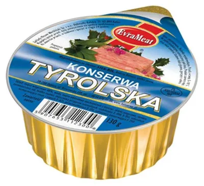 Zdjęcie produktu dla Konserwa tyrolska wieprzowa Evrameat 130 g