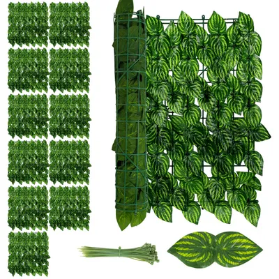 Produktbild von Yakimz Sichtschutzhecke Windschutz Efeu Sichtschutz Balkonverkleidung Blätterzaun,Erdnussblatt