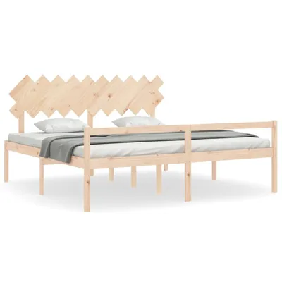 Obrázok produktu pre Posteľ pre seniorov s čelom, 200x200 cm, drevený masív