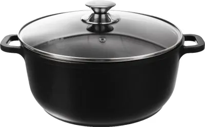 Produktbild von Kochtopf, Antihaftbeschichtung, Vielseitige Kochkompatibilität, schwarz, 5L