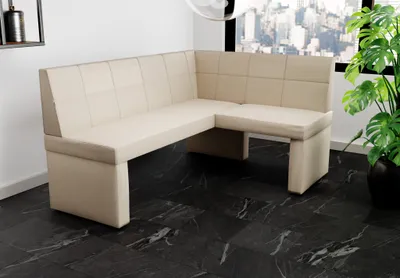 Produktbild von Eckbank Bank Küchenbank 168x128 cm BLAKE L Stoff Soro Creme
