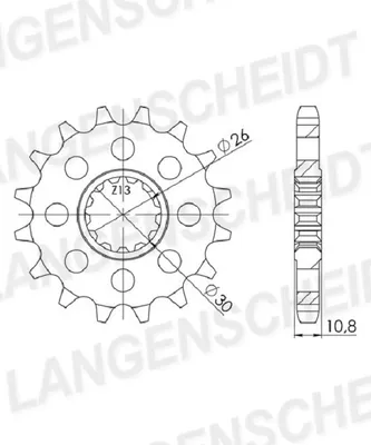 Produktbild von Ritzel Supersprox 530 - 15Z CST-579:15|feinverzahnt 26,0/30,0