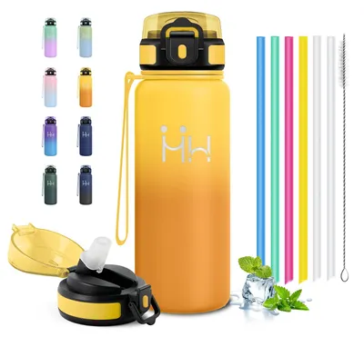Produktbild von Edelstahl Trinkflasche 750ml, Isolierflasche doppelwandig, BPA-frei, Camping