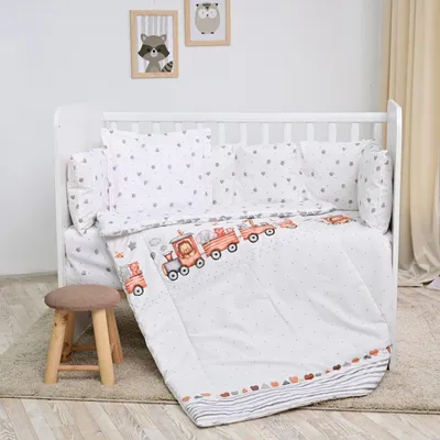 Produktbild von Lorelli Babybettwäsche-Set 5-tlg. Decke 140 x 95 cm Kissen 43 x 35 cm Nestchen