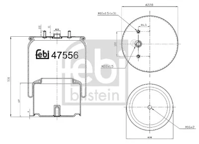 Produktbild von Federbalg, Luftfederung FEBI 47556