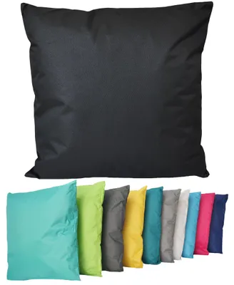 Produktbild von Outdoor Lounge Kissen 45x45cm Dekokissen Inkl. Füllung Wasserfest Sitzkissen Garten Stuhl Lotus Effekt , Farbe:Schwarz