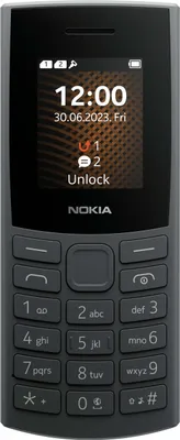 Produktbild von Nokia 105 4G (2023), Balken, Dual-SIM, 4,57 cm (1.8"), Bluetooth, 1450 mAh, Anthrazit