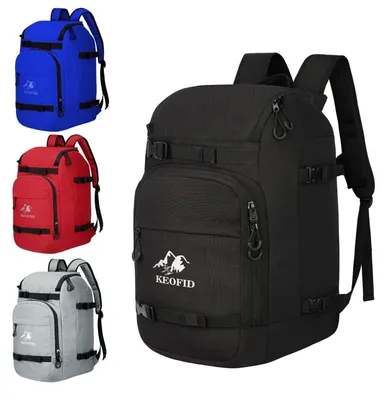 Immagine prodotto di Borsa per scarponi da sci da 50 litri, zaino da viaggio per sci, borsa per snowboard, colore nero