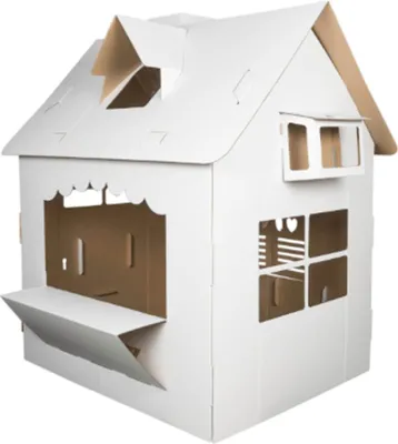 Produktbild von Blumenhaus XXL begehbares Haus aus Karton zum Aufbauen und Ausmalen