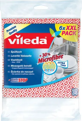 Produktbild von Vileda Spültuch +30% Microfaseranteil, 6er Sparpack