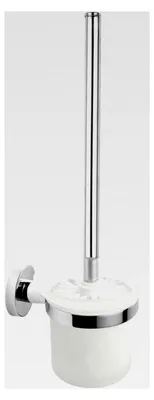 Produktbild von Wandmontierte Toilettenbürste – WC Bürste mit Halter aus Edelstahl und Glas, Klobürstenhalter für Bad und Toilette