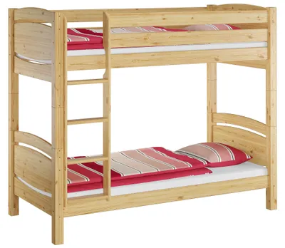 Produktbild von Etagenbett Massivholz Kiefer 90x200cm hohes Stockbett Zubehör wählbar V-60.13-09Ni100ohne Zubehör